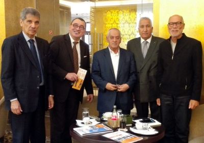 Description of picture: Prof. Leopold Kaiblinger, President of the ECo-C Foundation, during the working meeting with the Nobel Peace Prize laureate Mr. Hassine Abbassi from Tunesia.