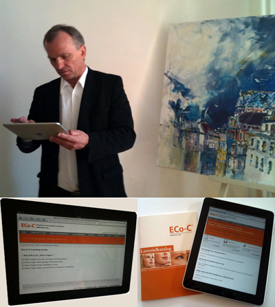 F.Kusin of Telekom Austria Viewing The E-Learning Centre On Ipad.